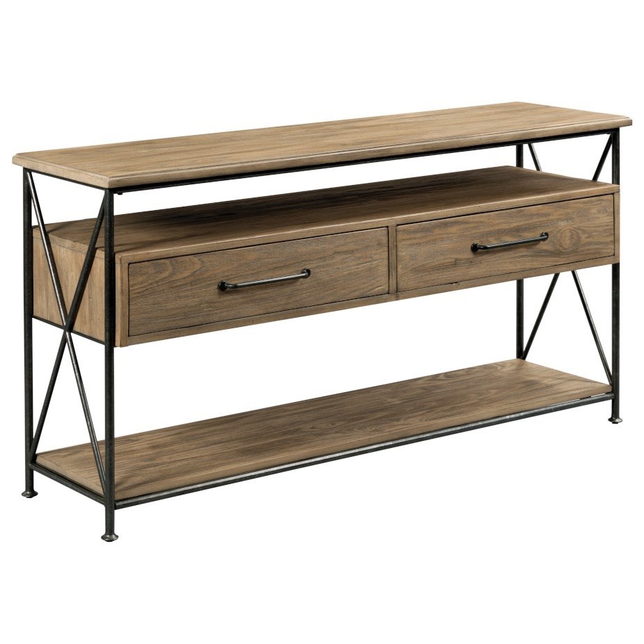 Kincaid Furniture Modern Forge 944 925 Modern Rustic Solid Wood Sofa 